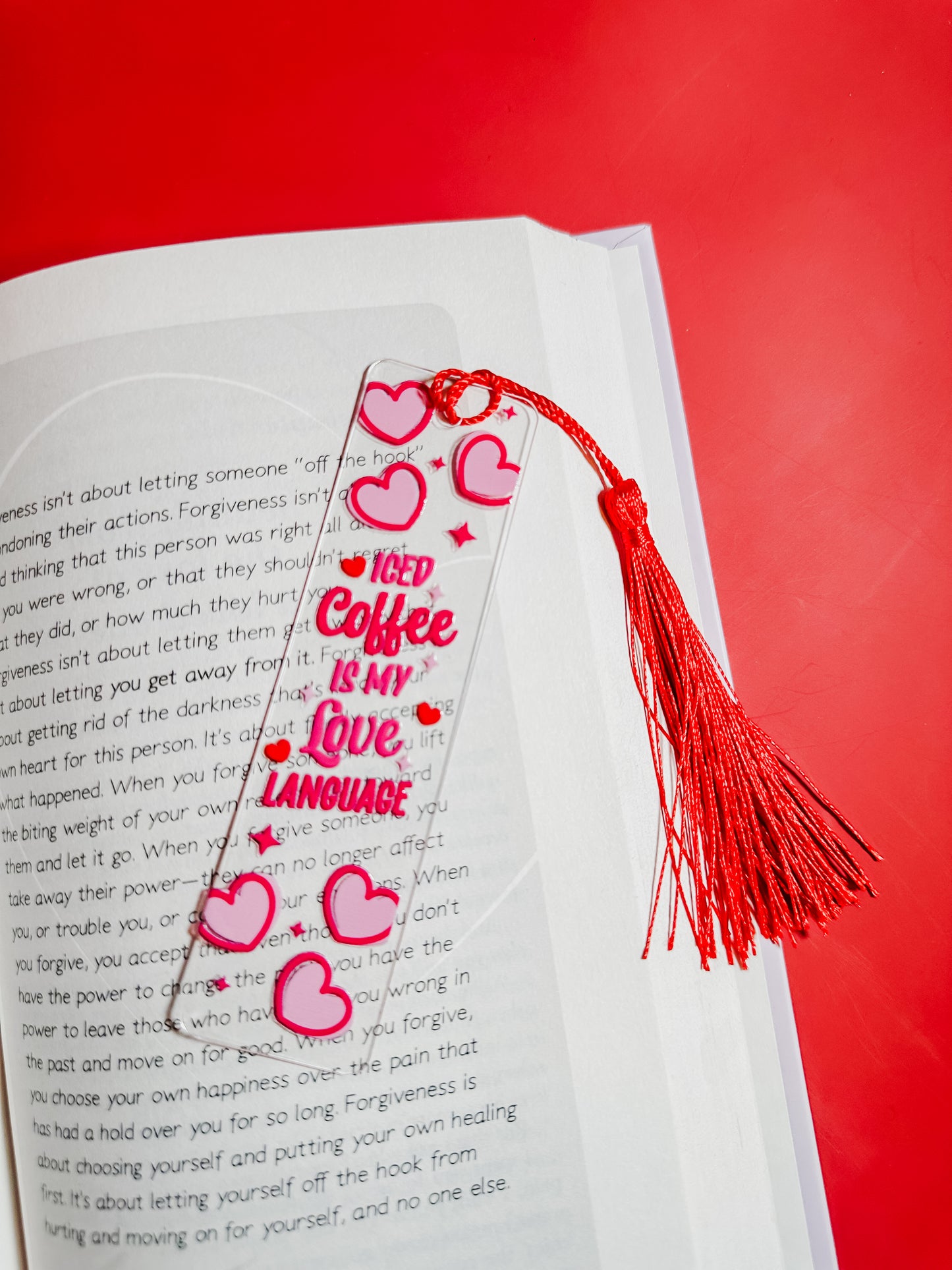 Iced coffee is my love language bookmark
