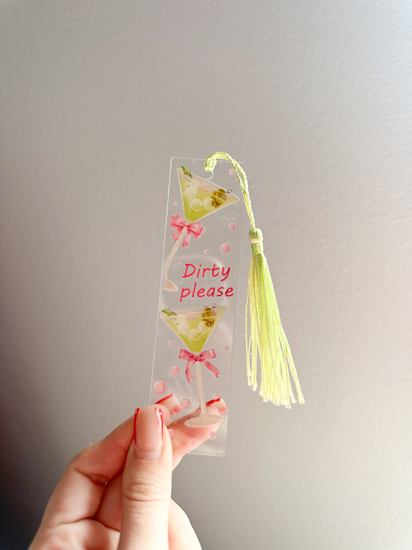 Coquette martini bookmark