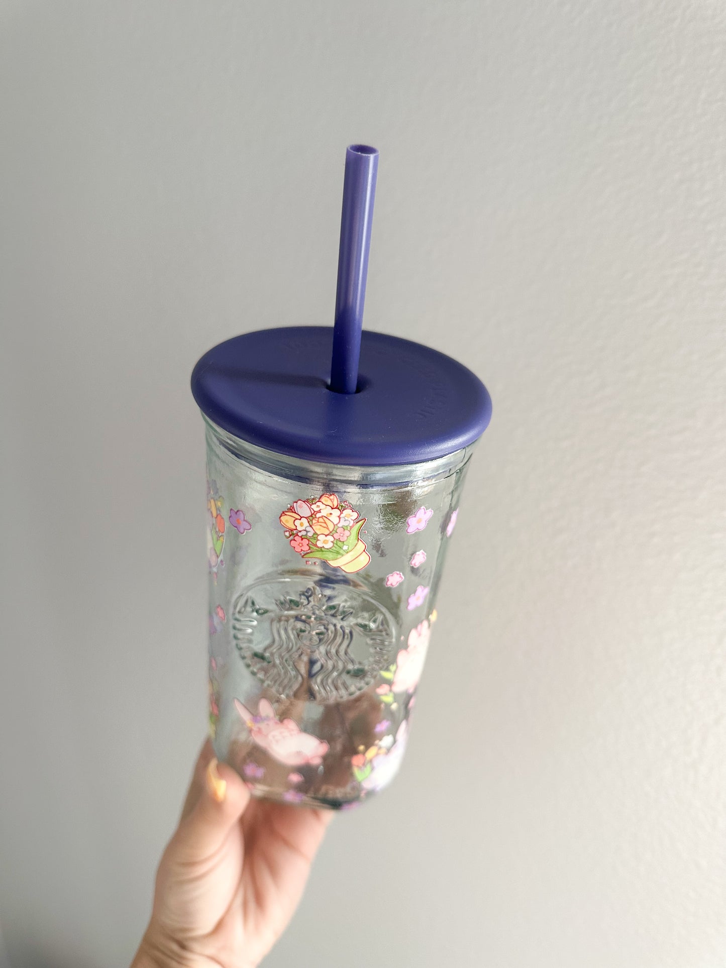 Spring starbs glass cup