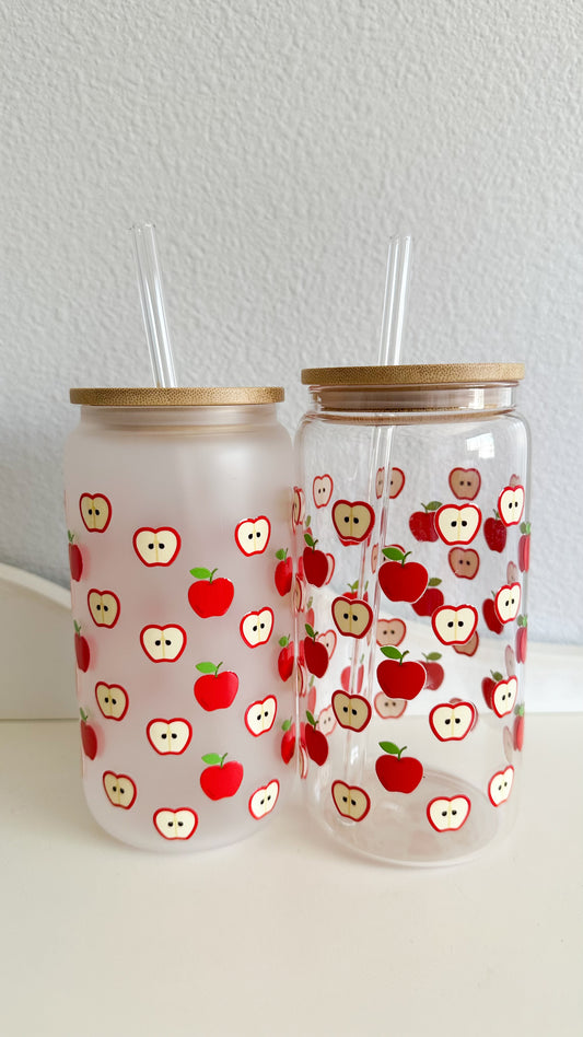 Teacher apple glass mug
