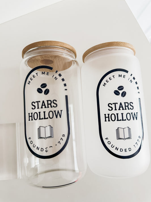Stars hollow glass cup