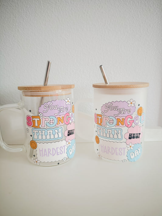 You’re stronger than your hardest day mug