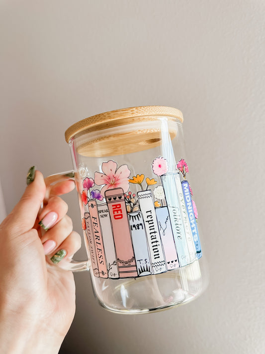 TS book albums glass mug