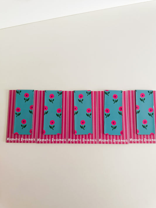 Flower magnetic bookmark