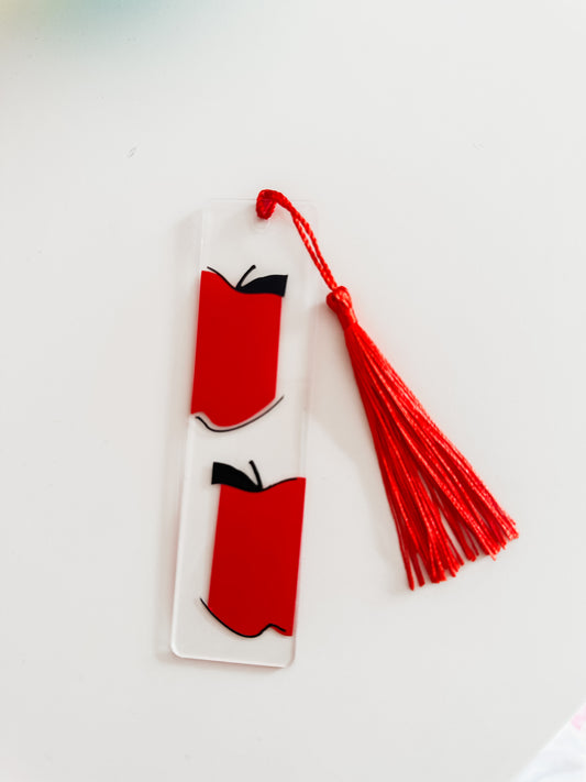 Apple acrylic bookmark