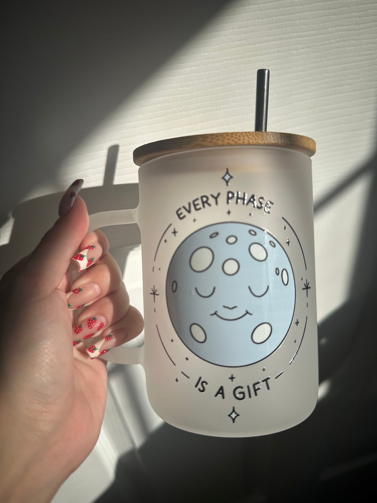 Every phase is a gift glass mug