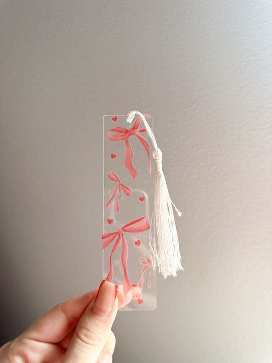 Bows & heart bookmark