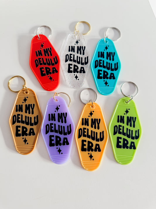 In my delulu era motel Keychain