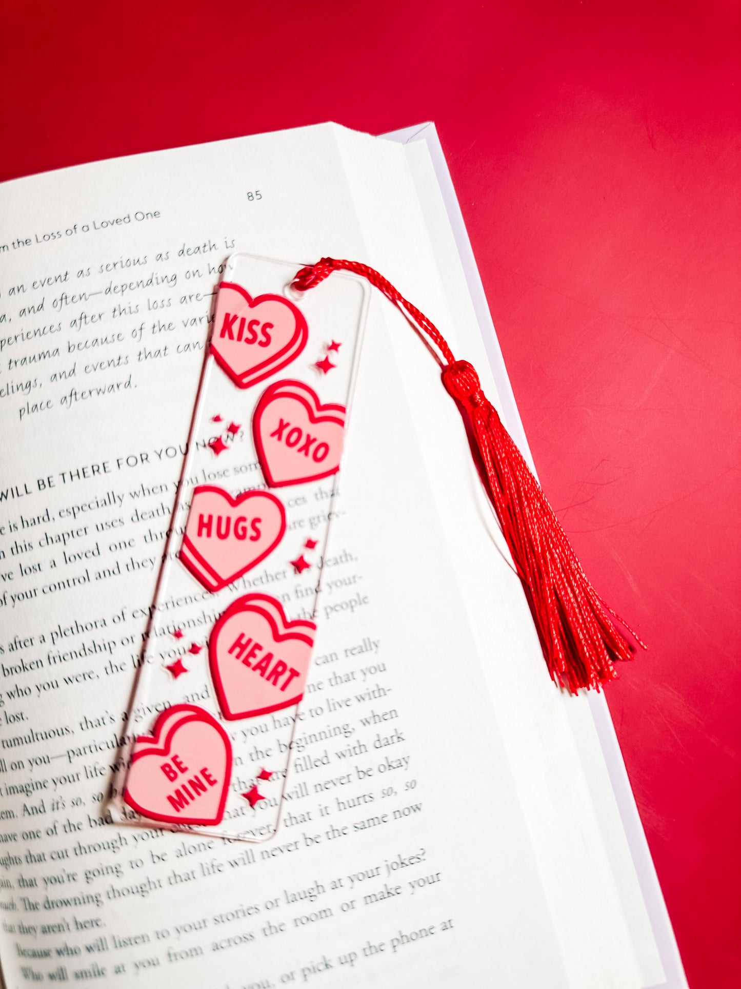Kisses, xoxo, hugs, heart be mine bookmark