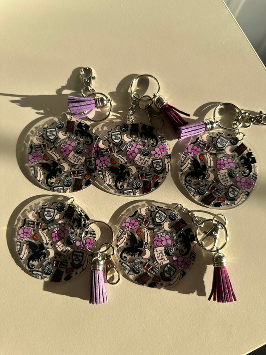 Fourth wing acrylic keychain