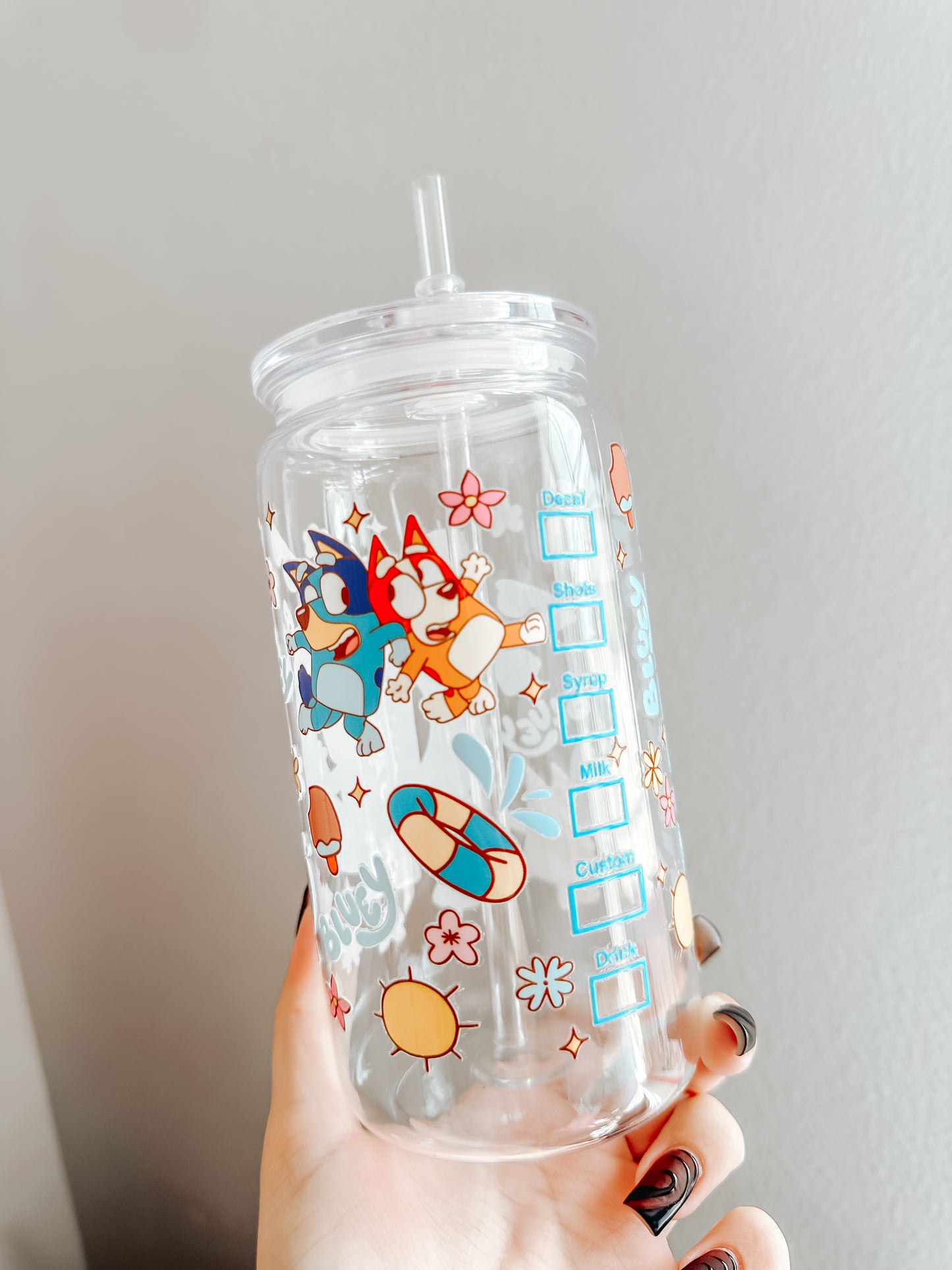 Blue x starbs acrylic cup