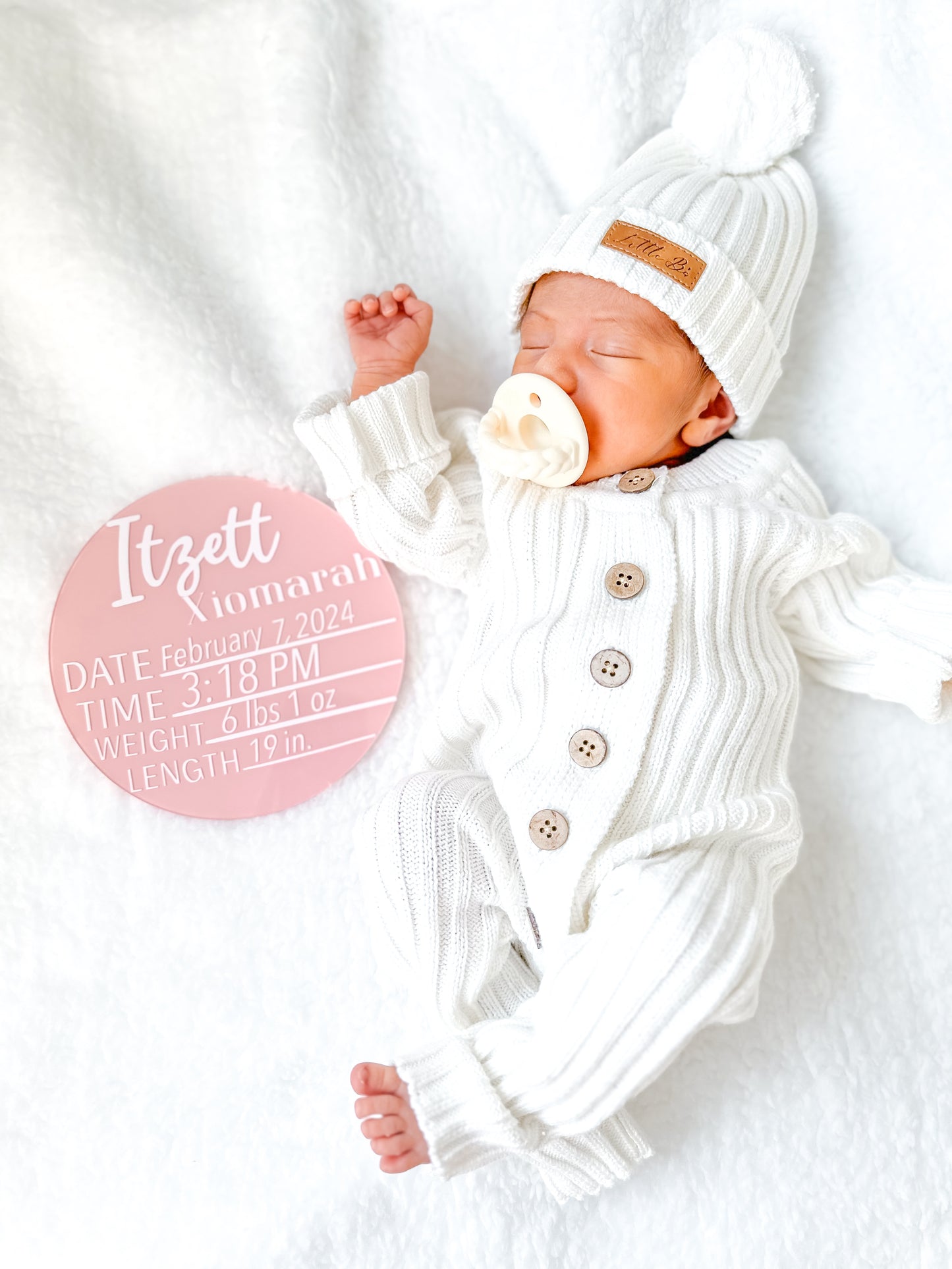 Baby birth announcement acrylic sign