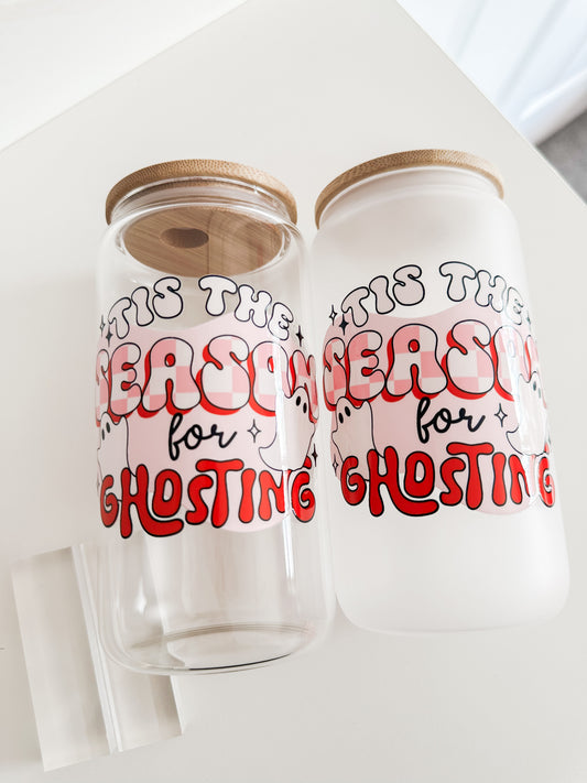 Tis the season for ghosting glass cup