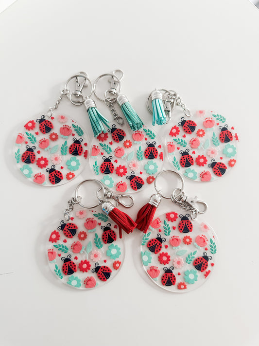 Ladybug acrylic keychain