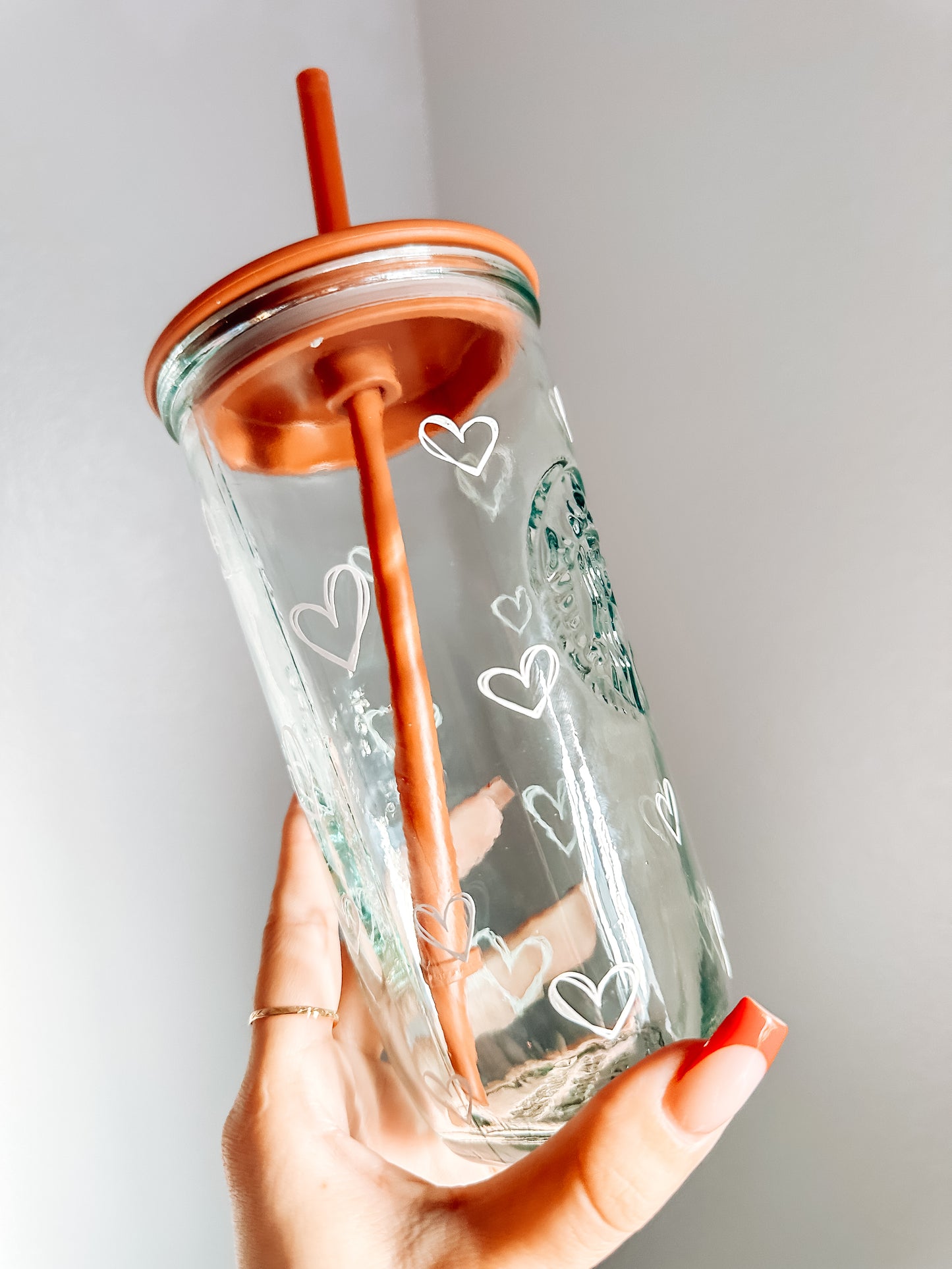 Starbs heart glass cup