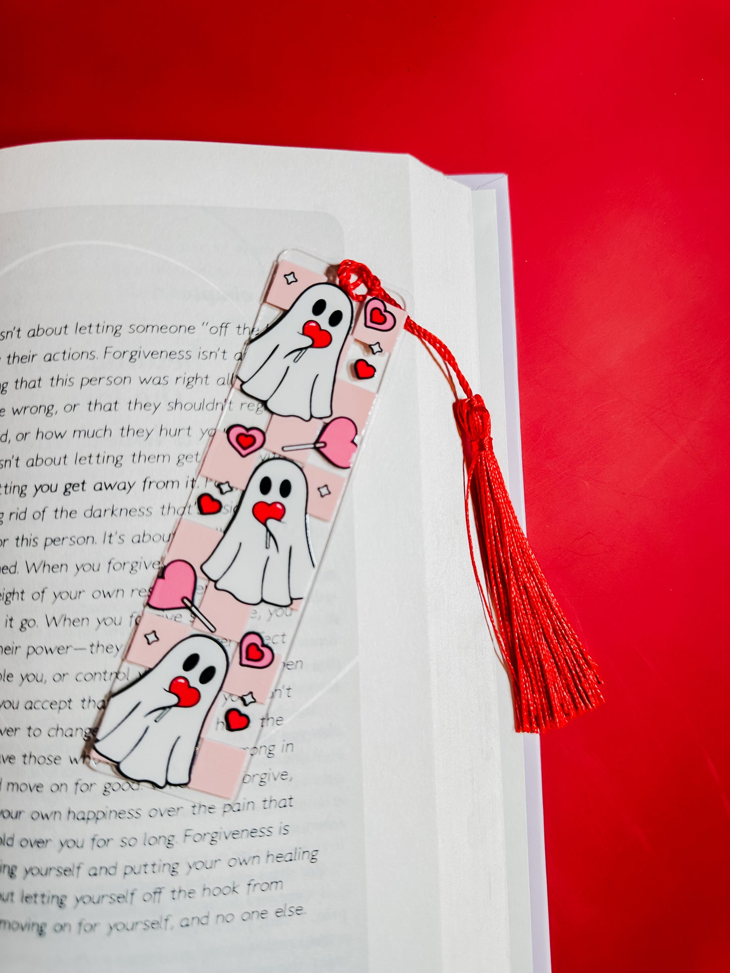 Ghosty valentines bookmark