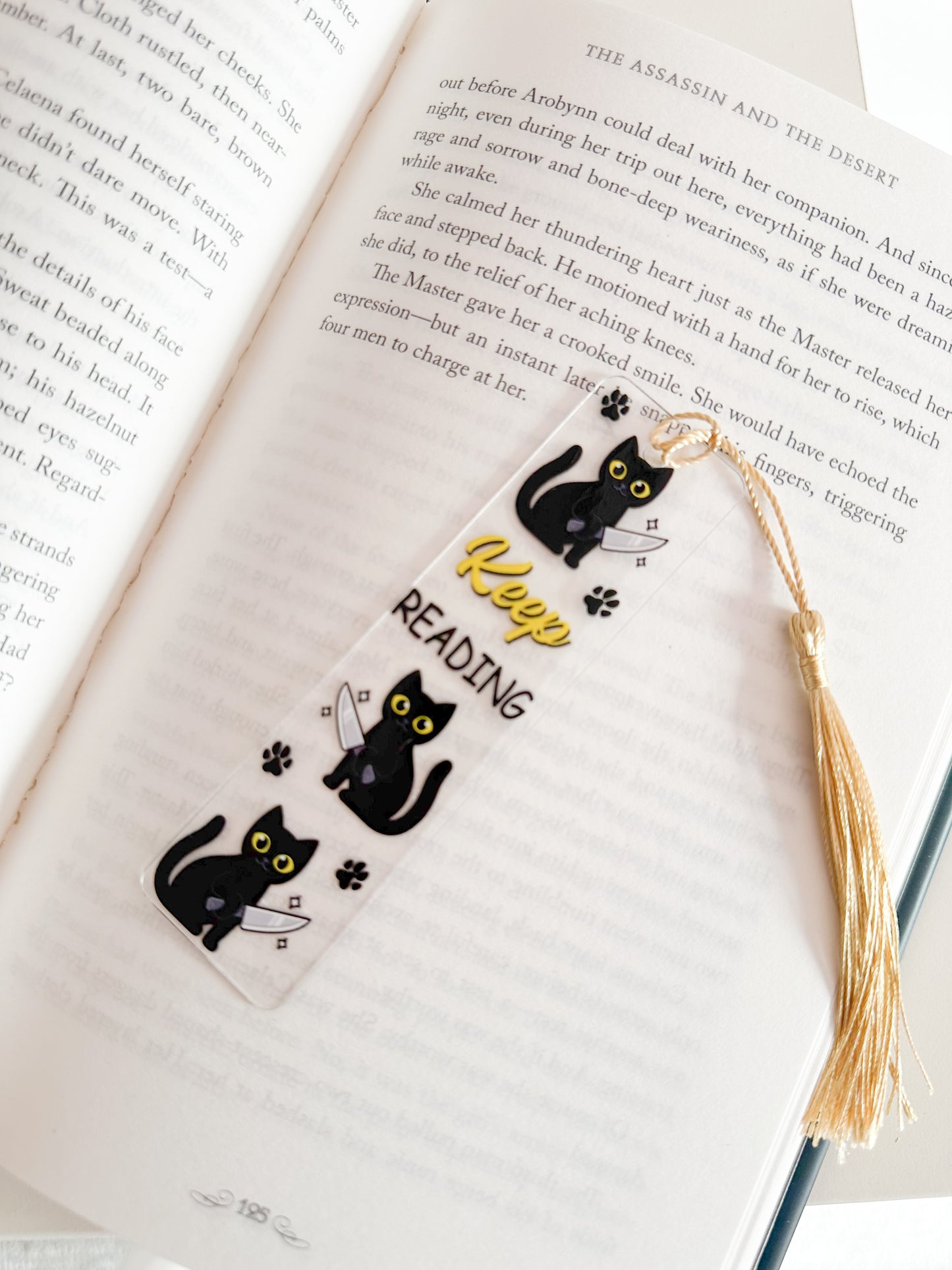 Keep reading cat bookmark