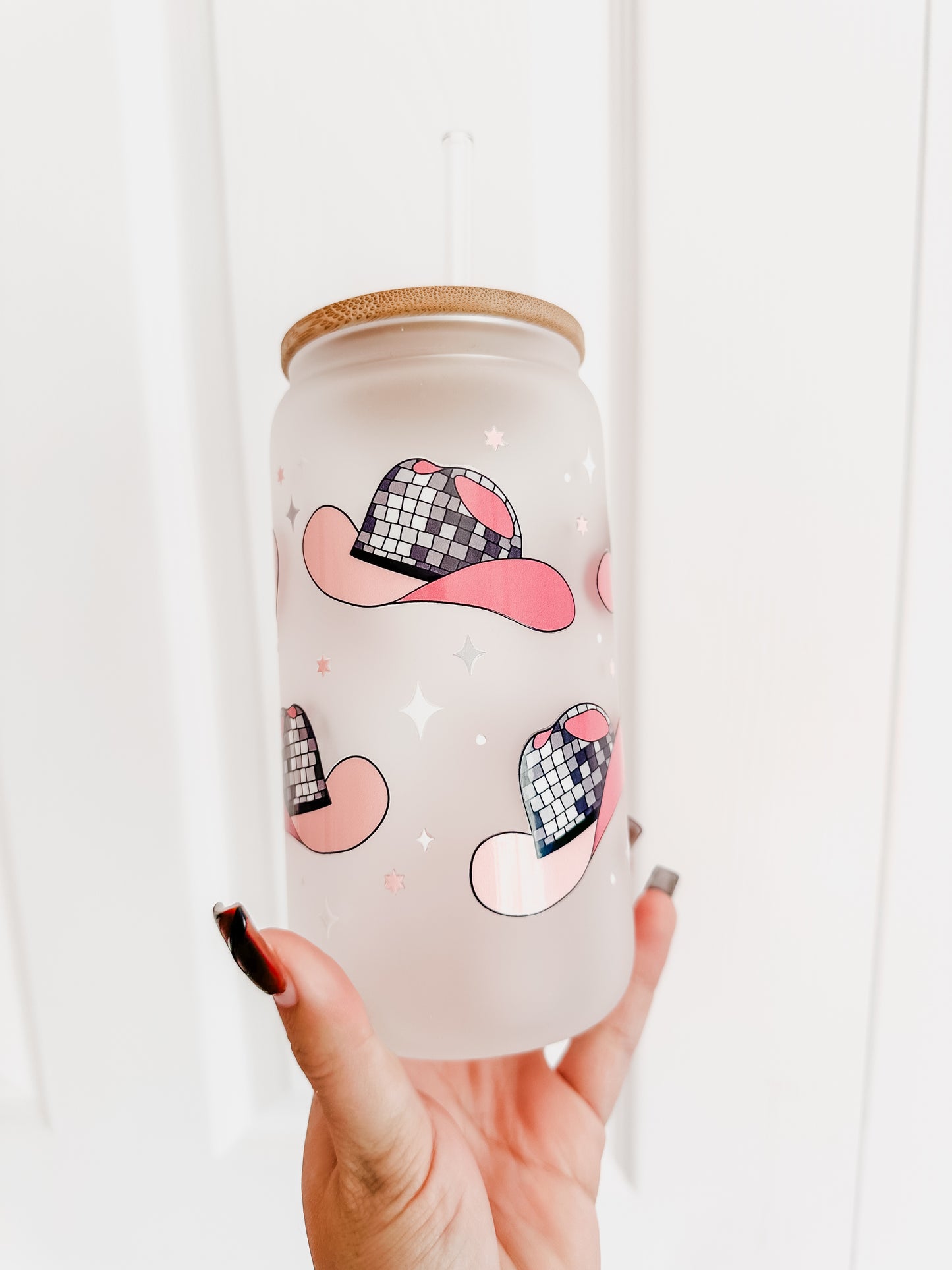 Country disco glass cup