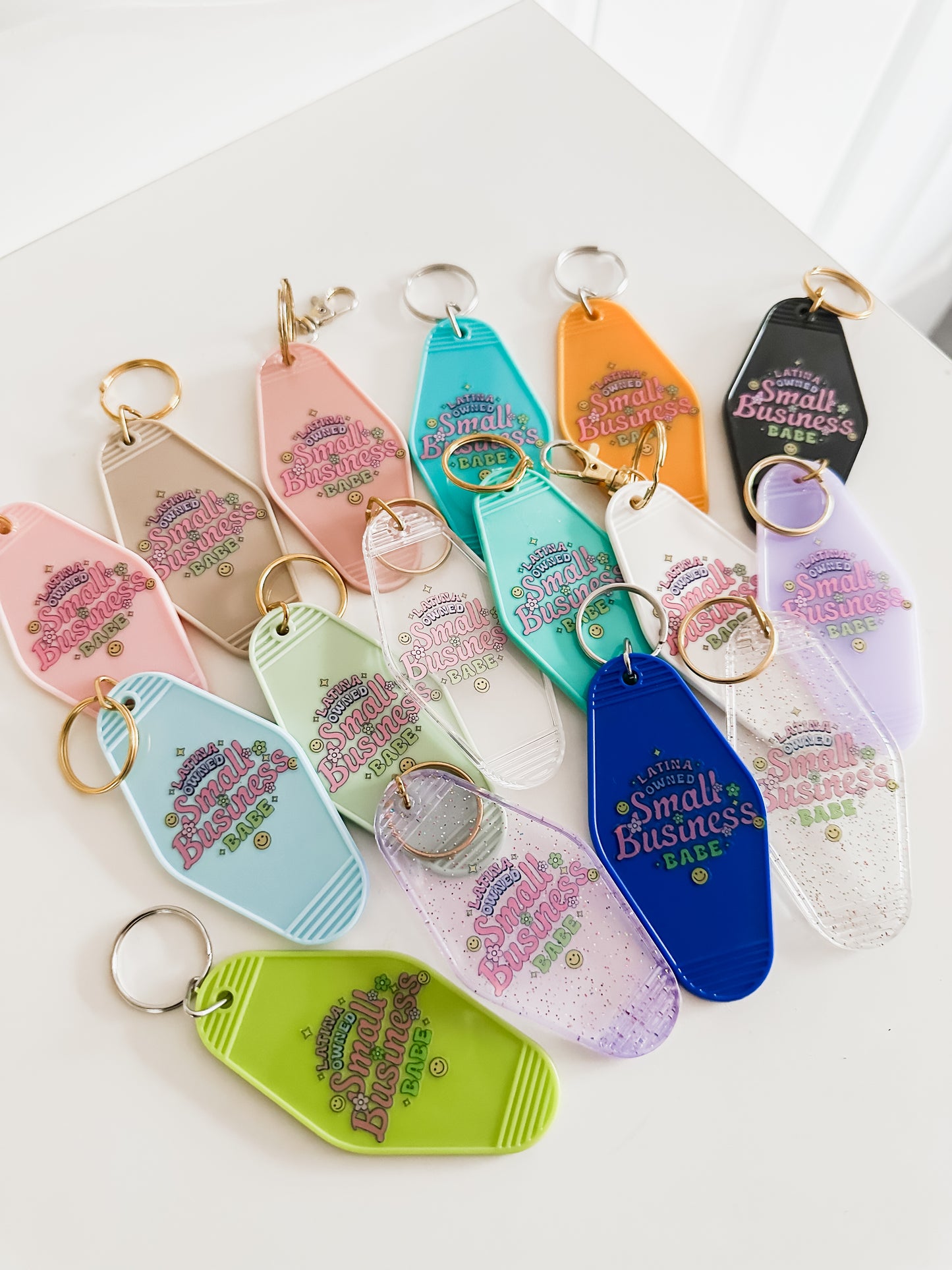 Latina owned small business babe motel Keychain
