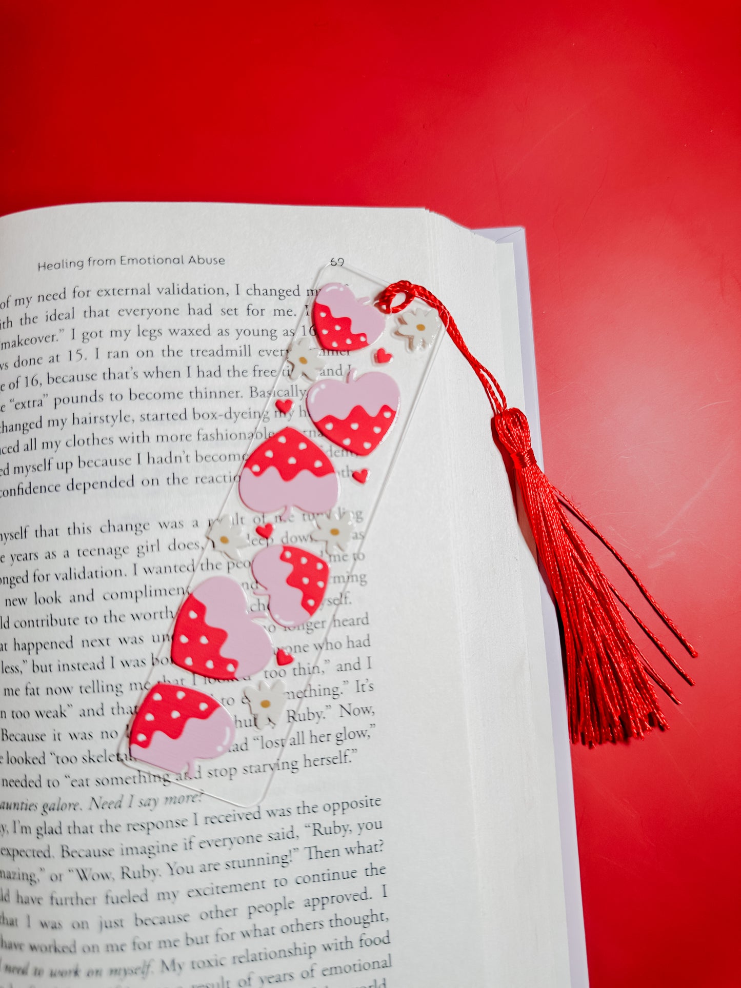 Strawberry bookmark
