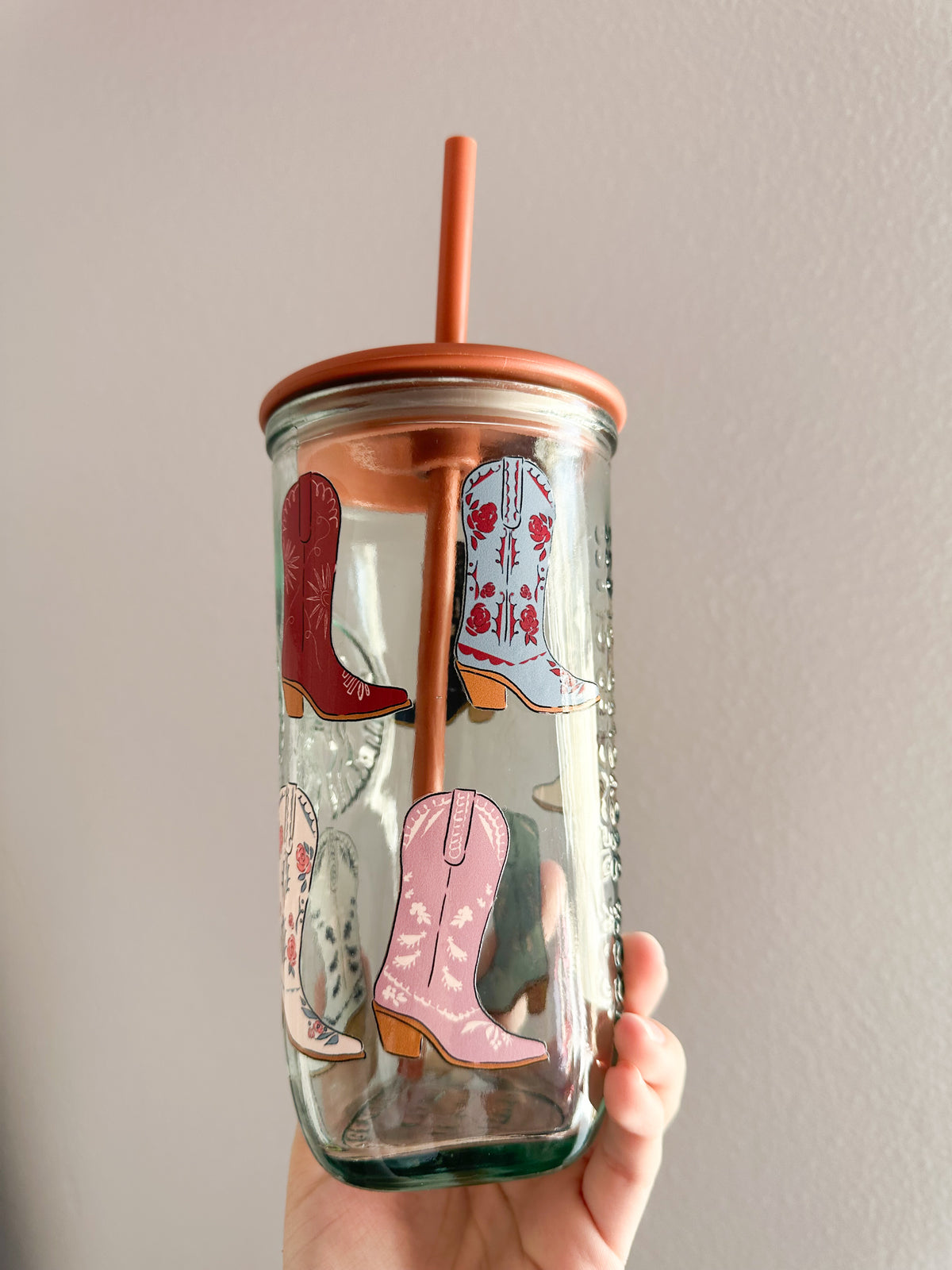 Cowgirl boots starbs cup