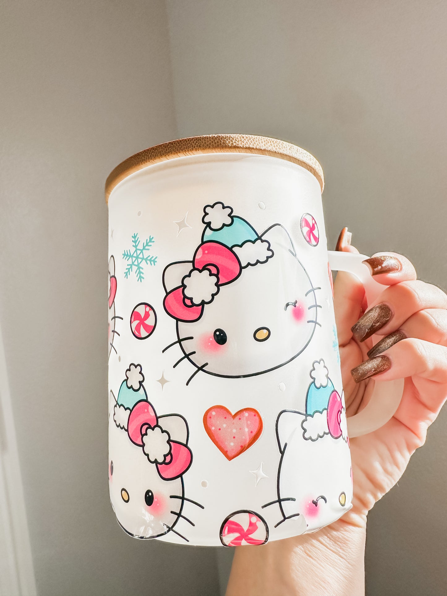 Snow kitty mug