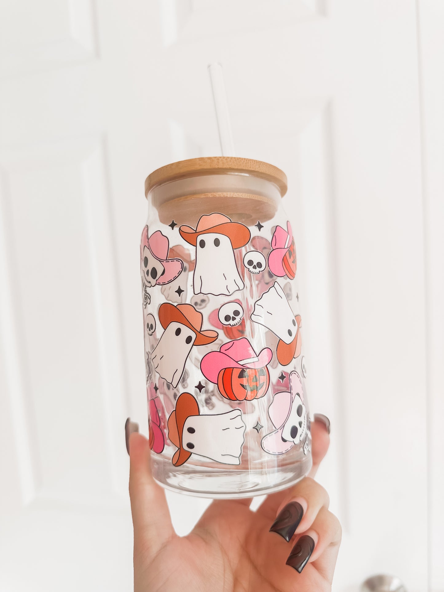 Yehaw Halloween glass cup