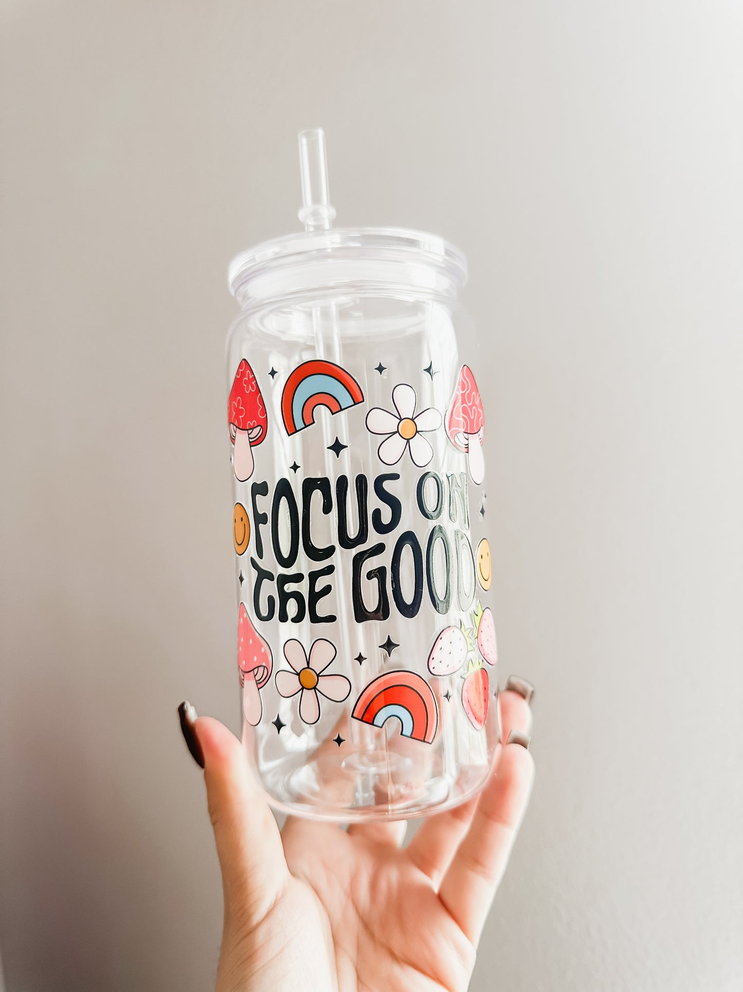 Focus on be good acrylic cup
