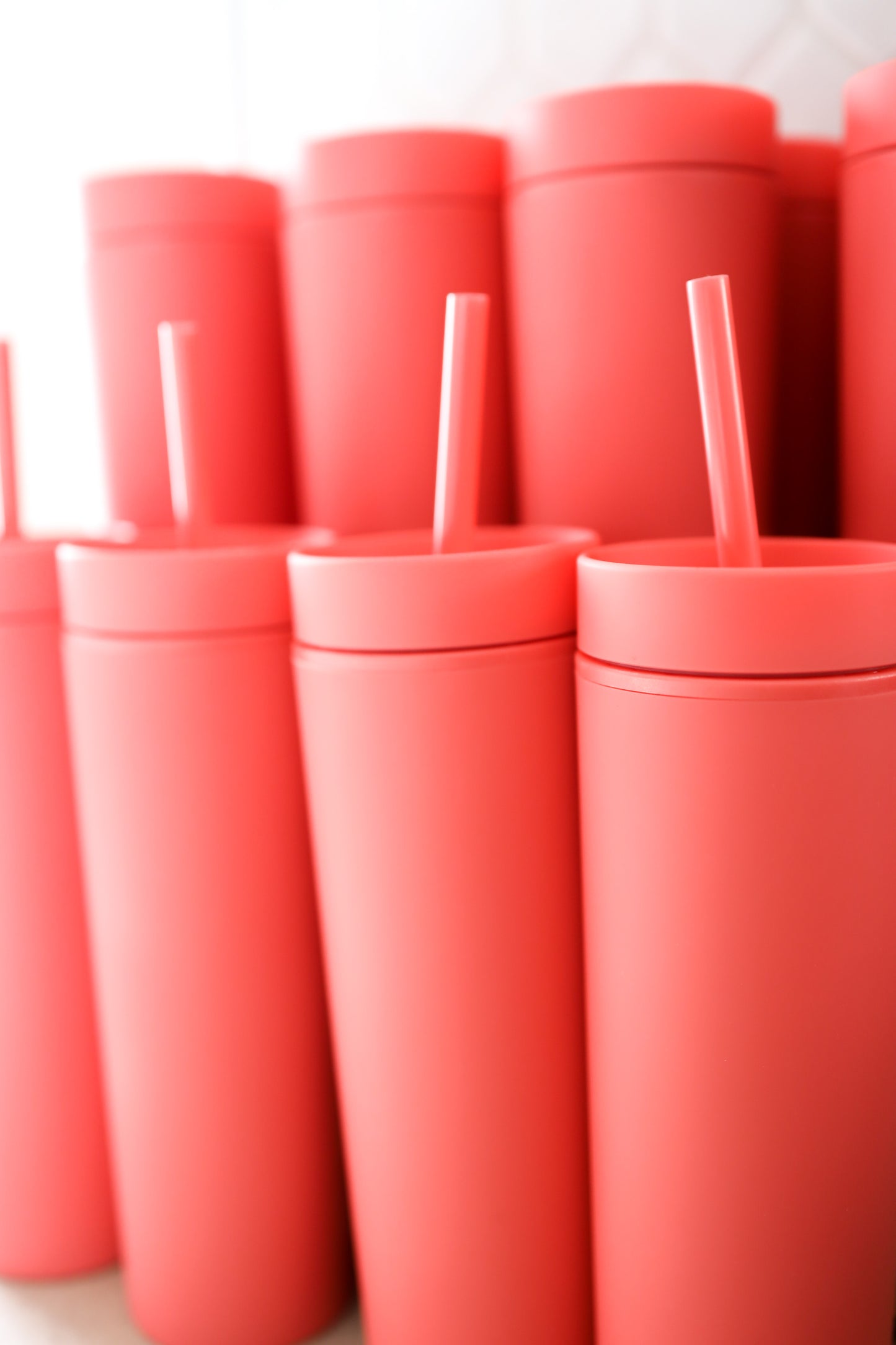 Coral Skinny Tumbler