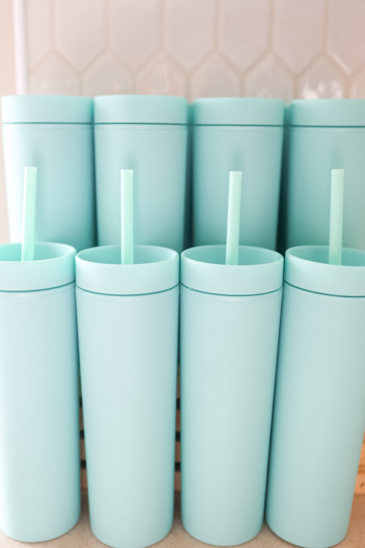 Turquoise skinny Tumbler