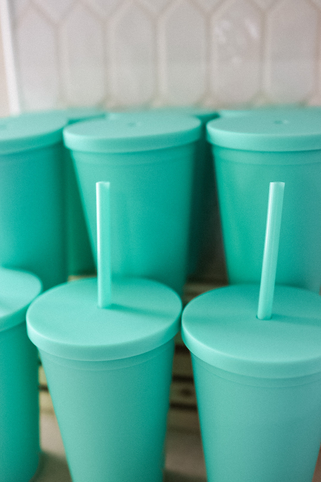 Aqua 16 oz classic tumbler