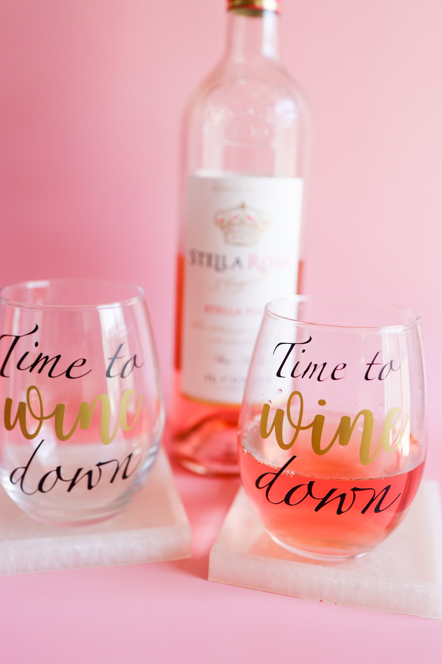 Time to wine down wine glass