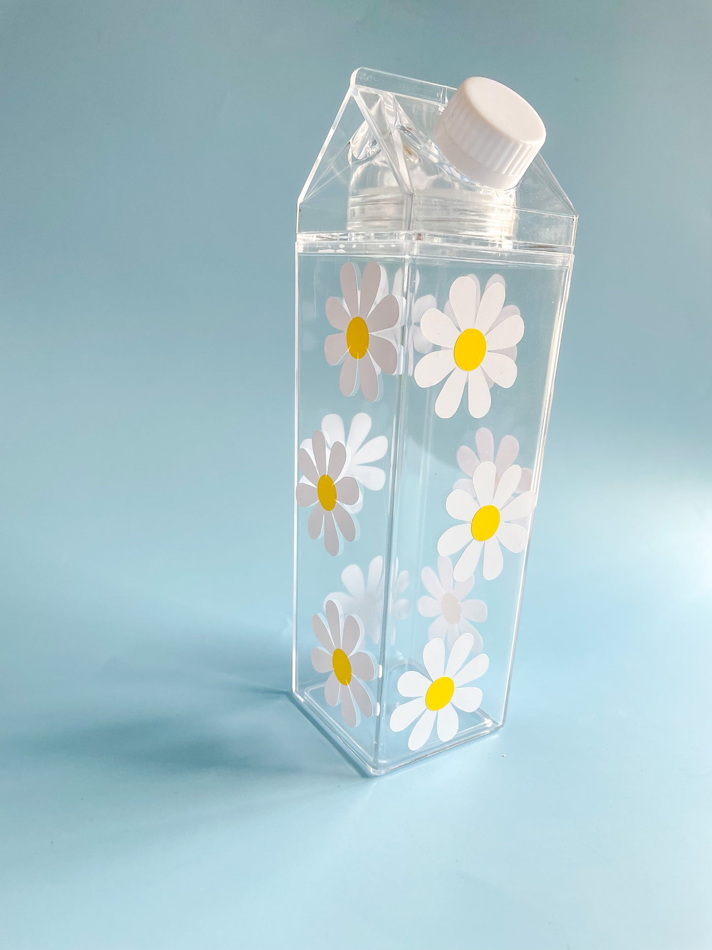 Daisies 2.0 milk carton water bottle
