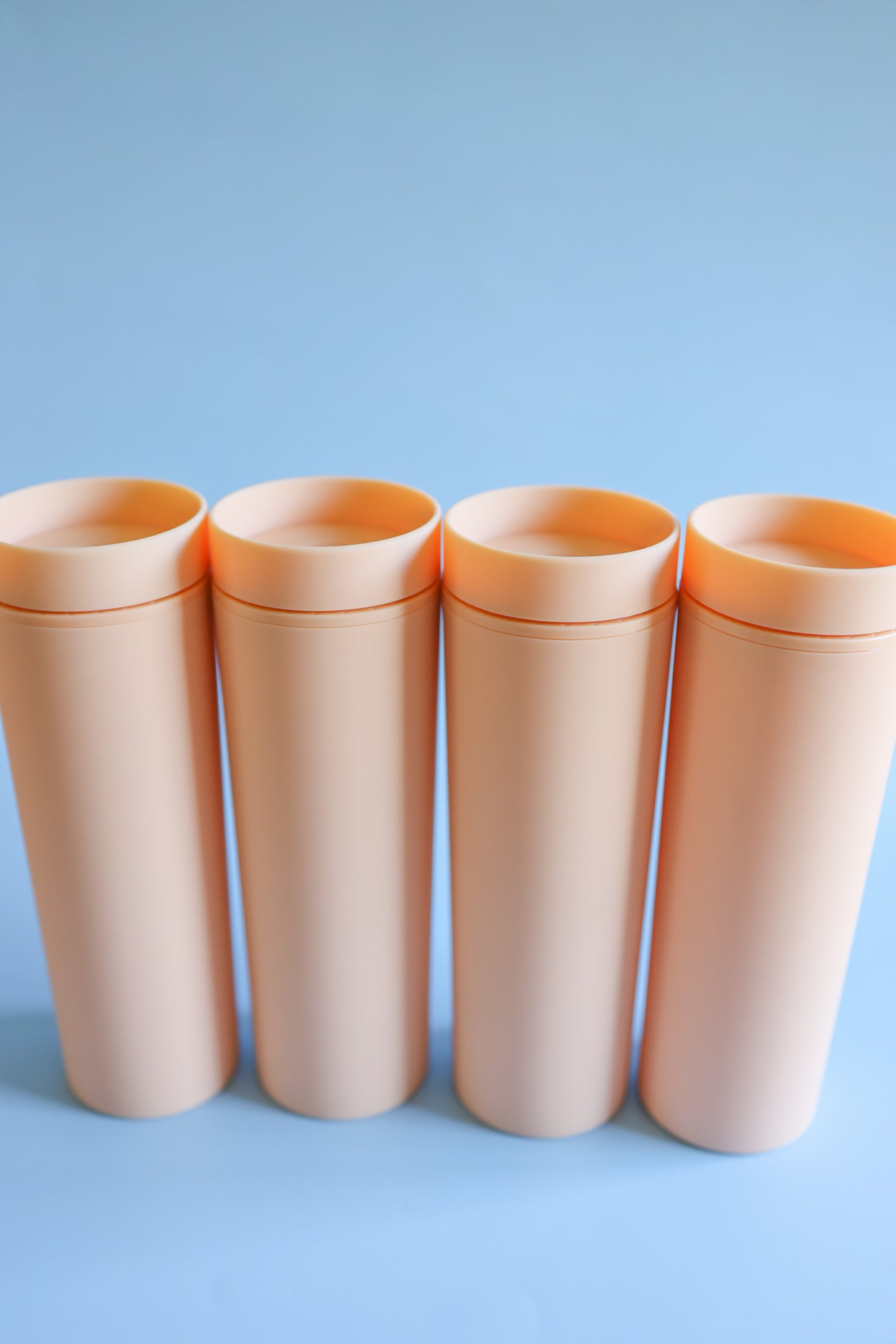 Peach skinny tumblers