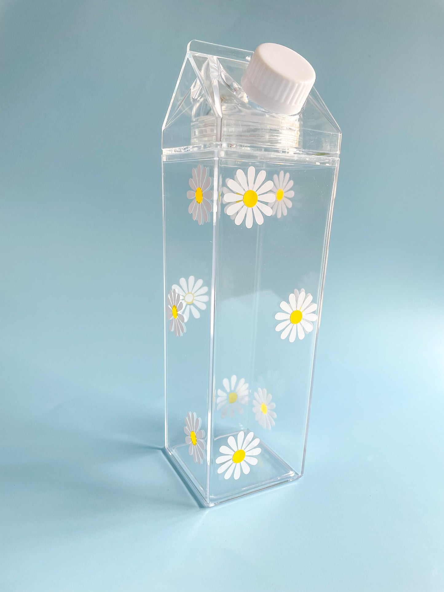 Daisies milk carton water bottle