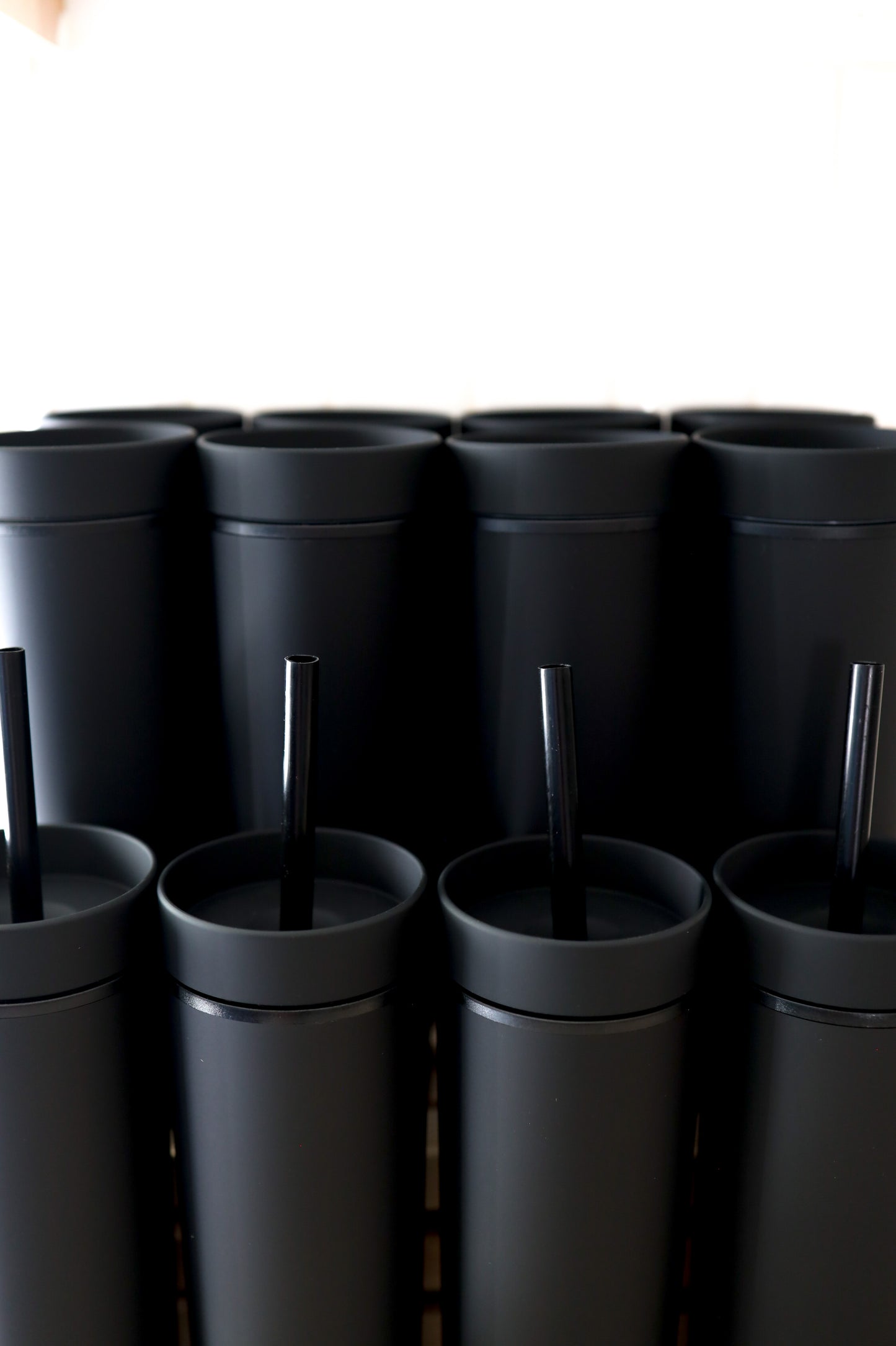 Black skinny tumbler
