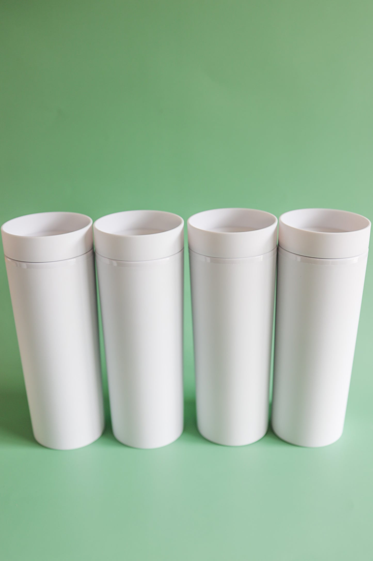 White skinny tumbler