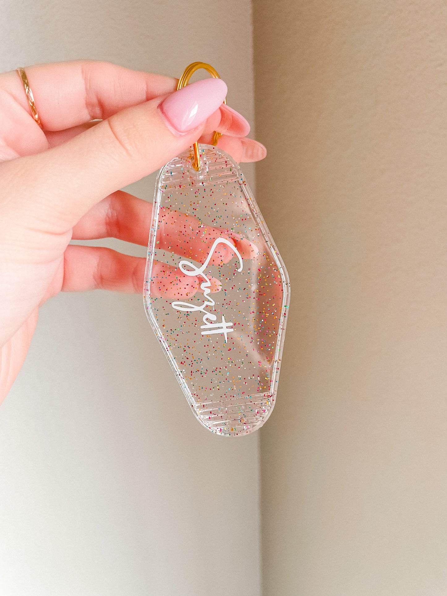 Motel keychain
