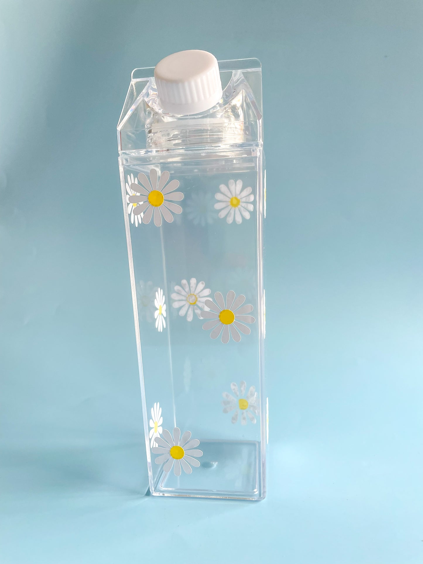 Daisies milk carton water bottle
