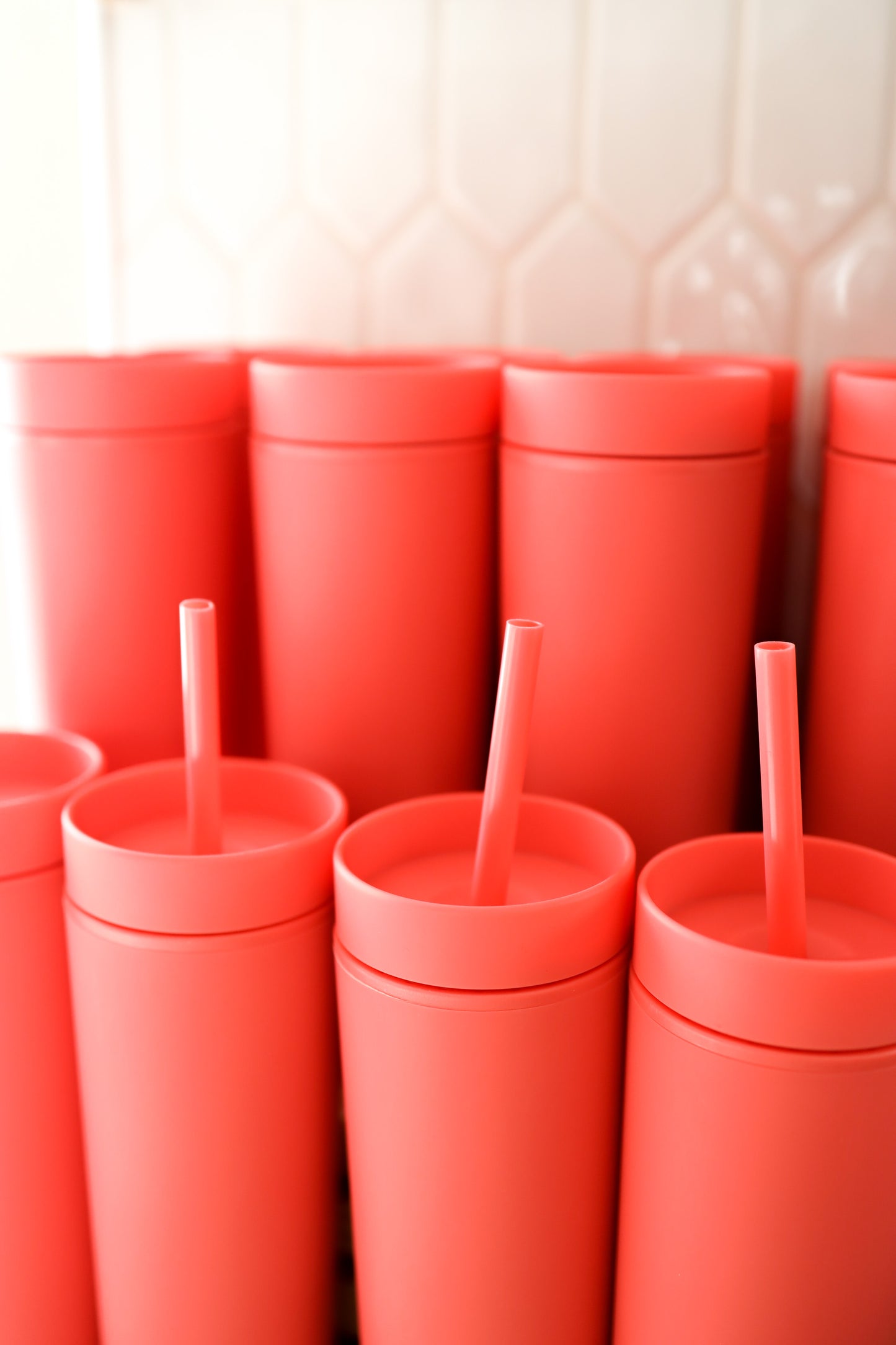 Coral Skinny Tumbler