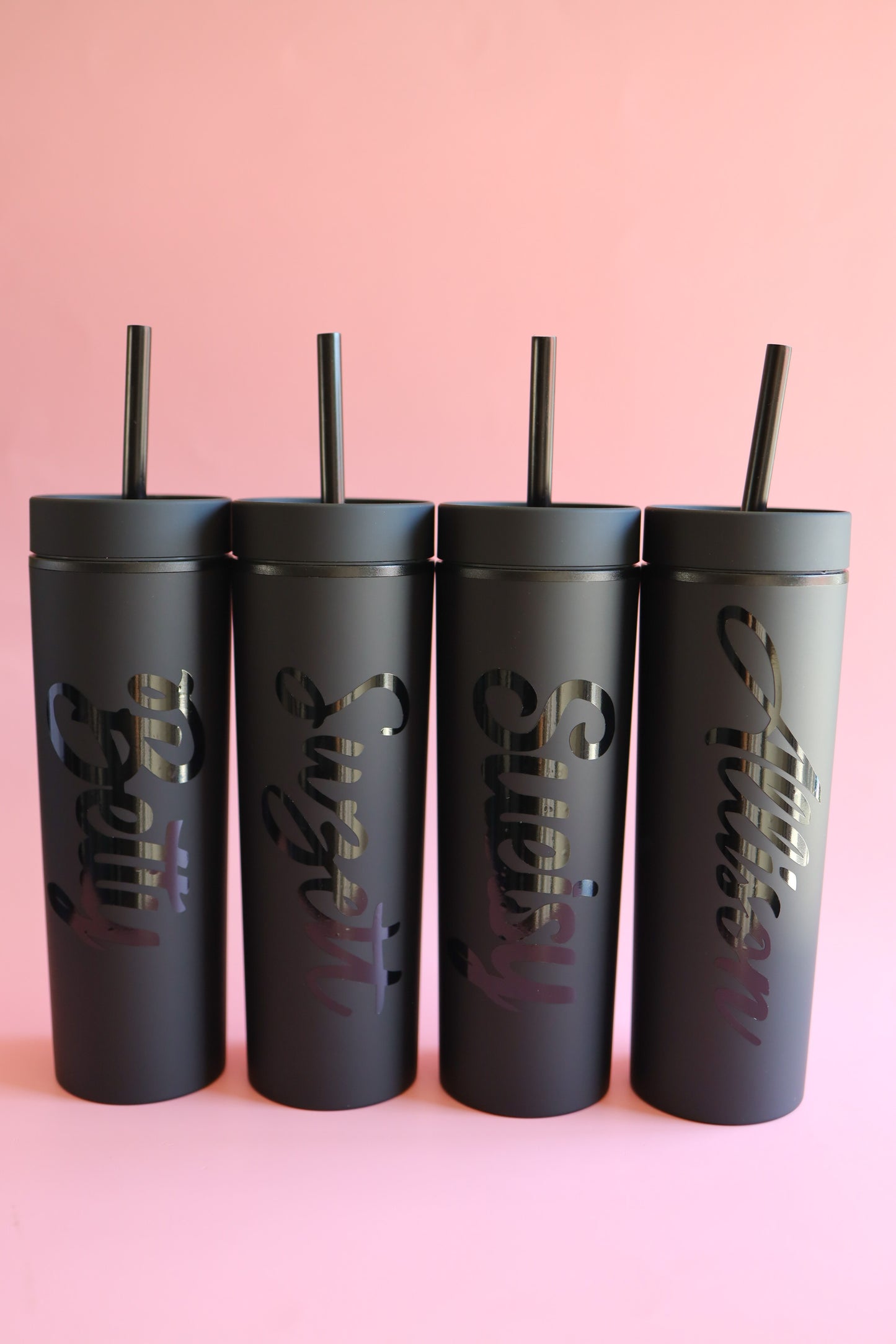 Black skinny tumbler