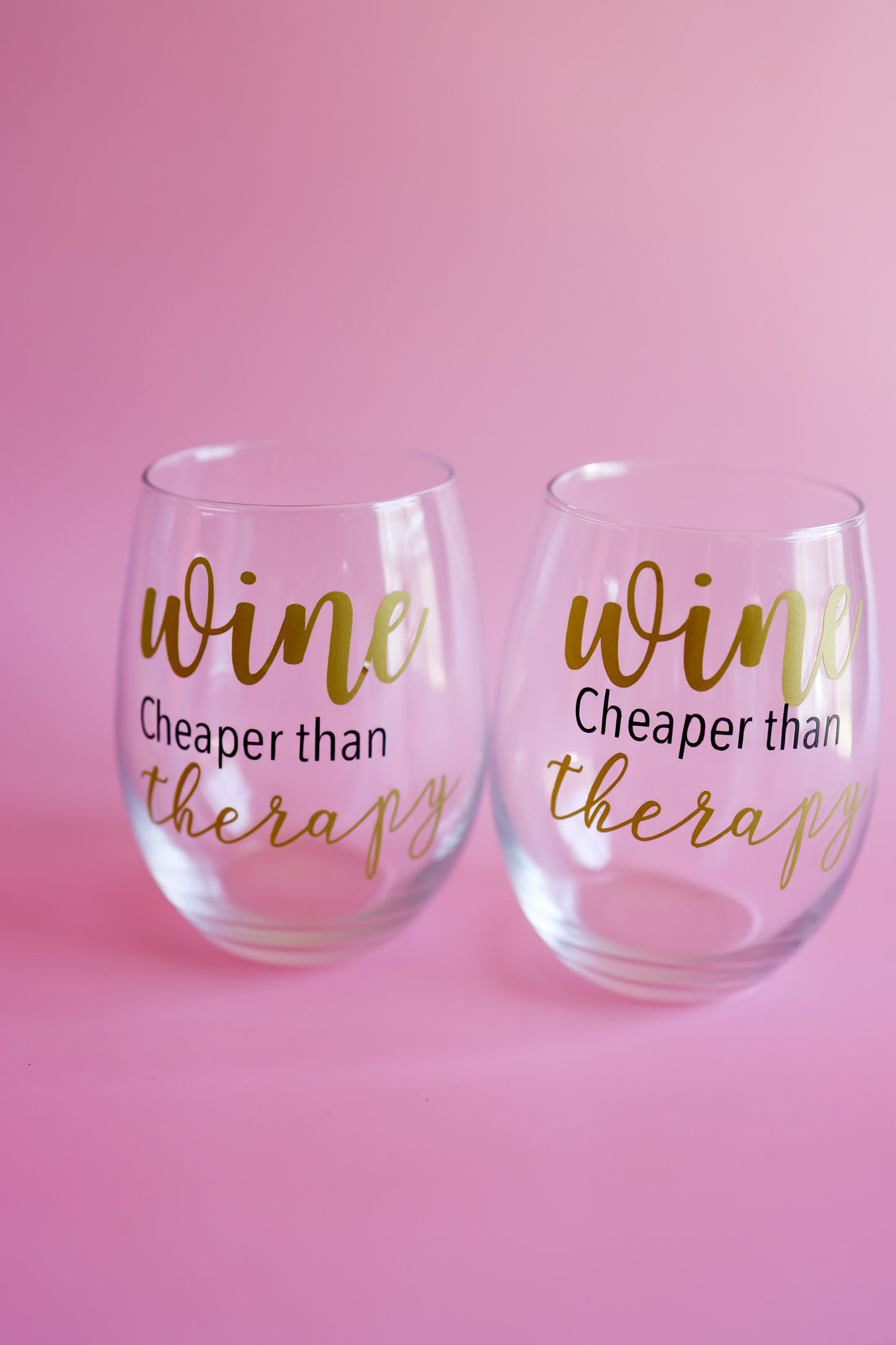 Wine cheaper than therapy wine glass