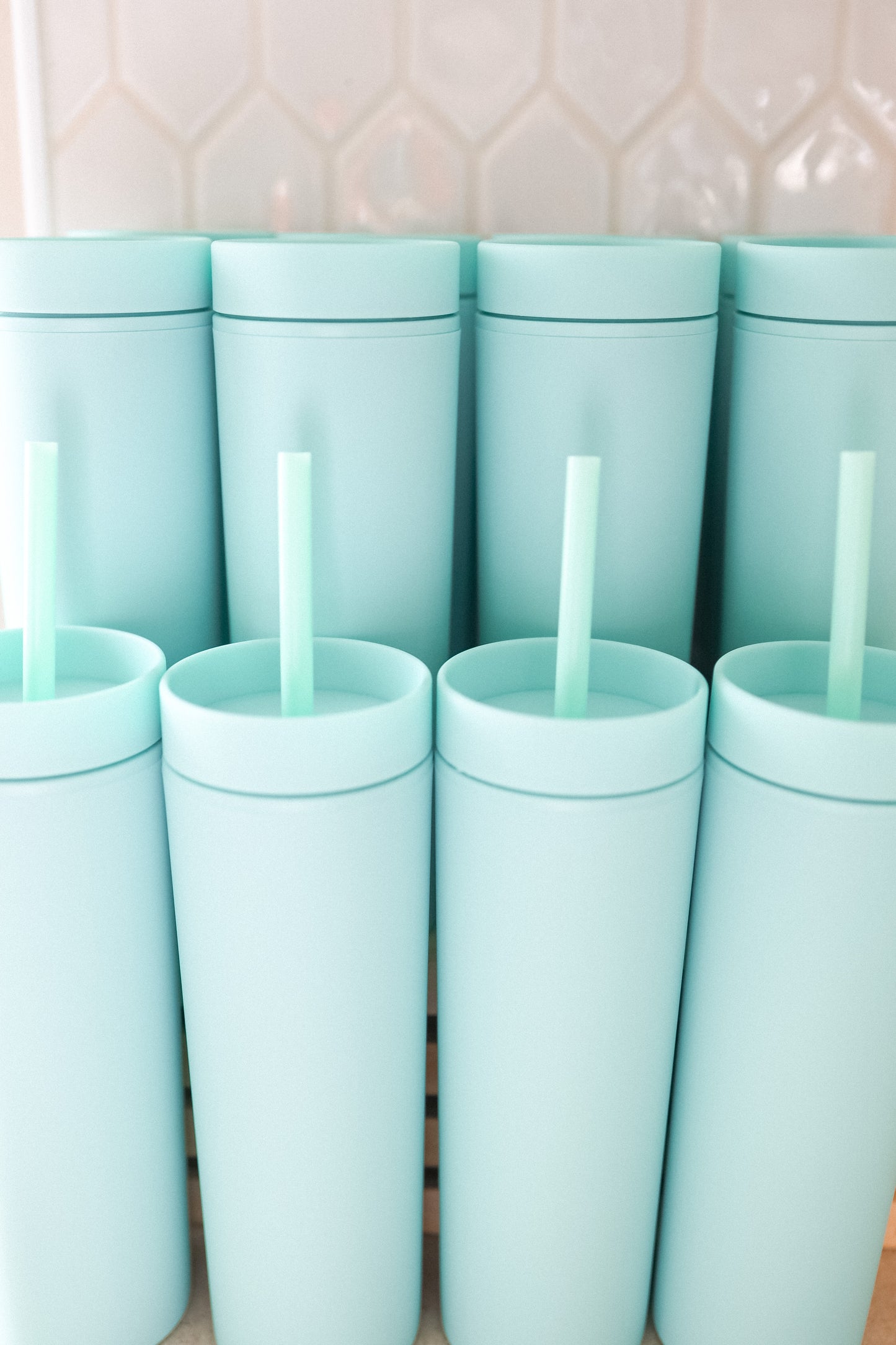 Turquoise skinny Tumbler