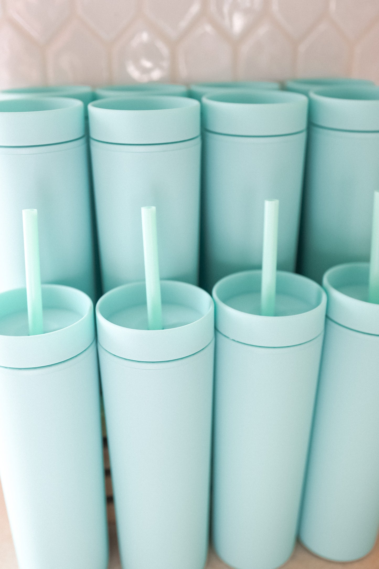 Turquoise skinny Tumbler