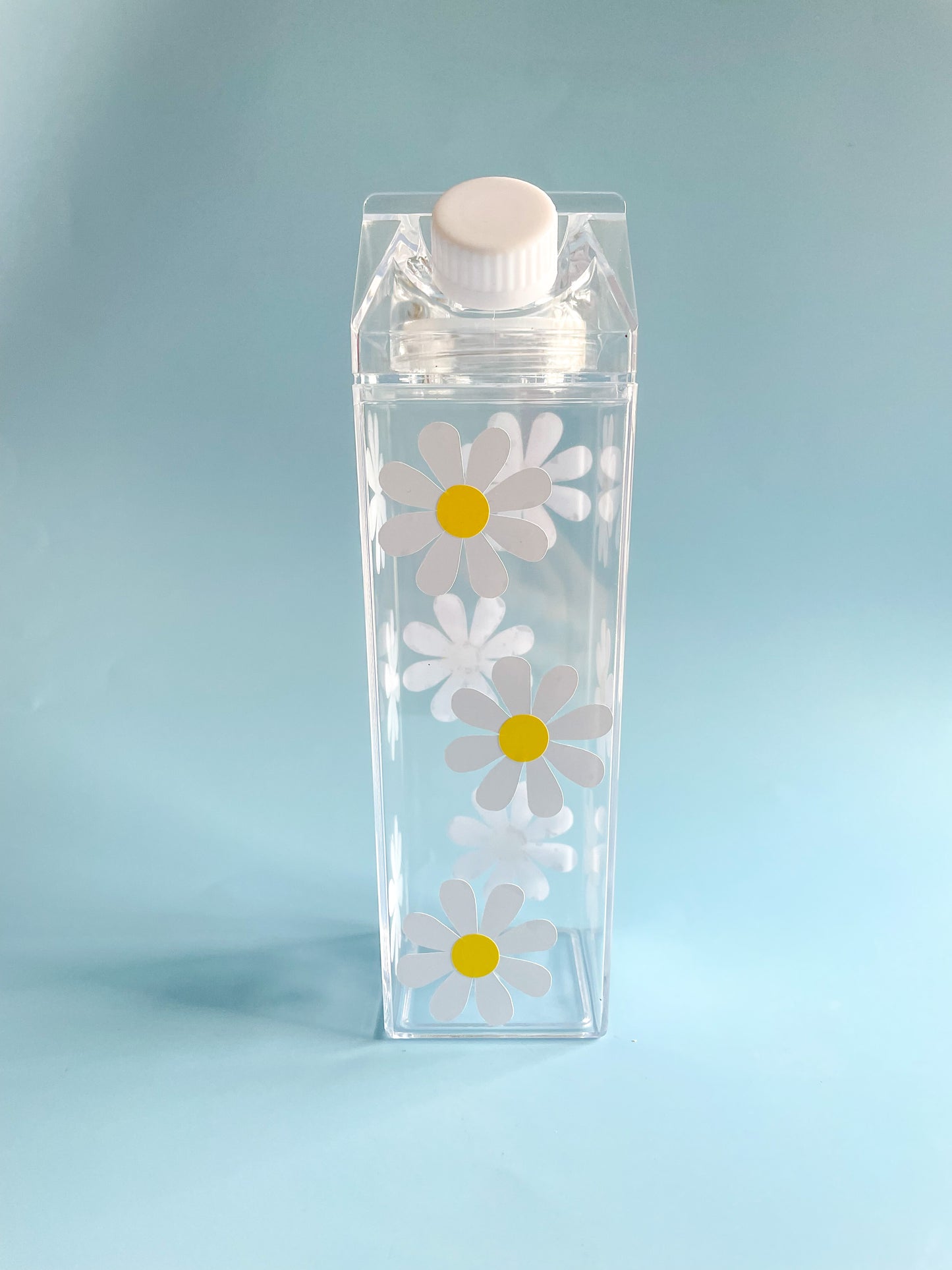 Daisies 2.0 milk carton water bottle