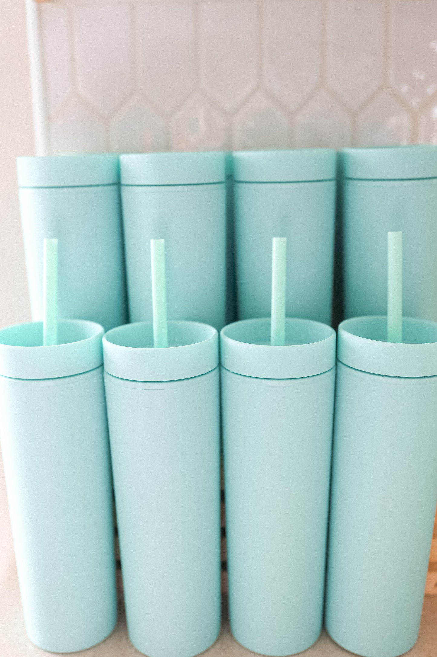Turquoise skinny Tumbler