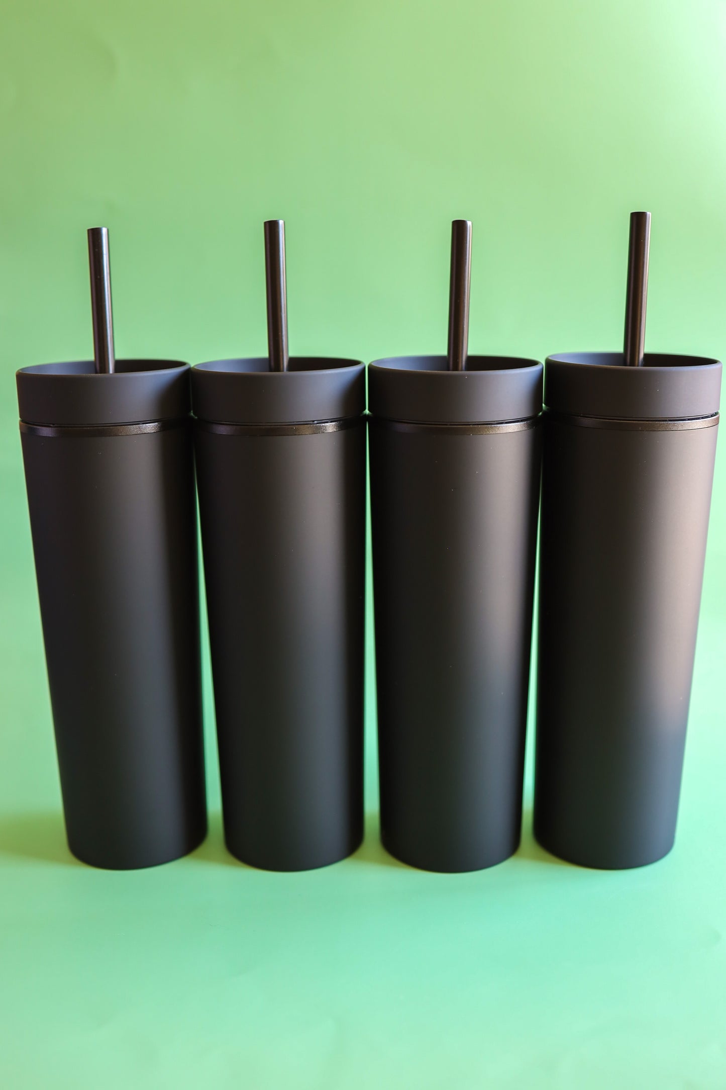 Black skinny tumbler