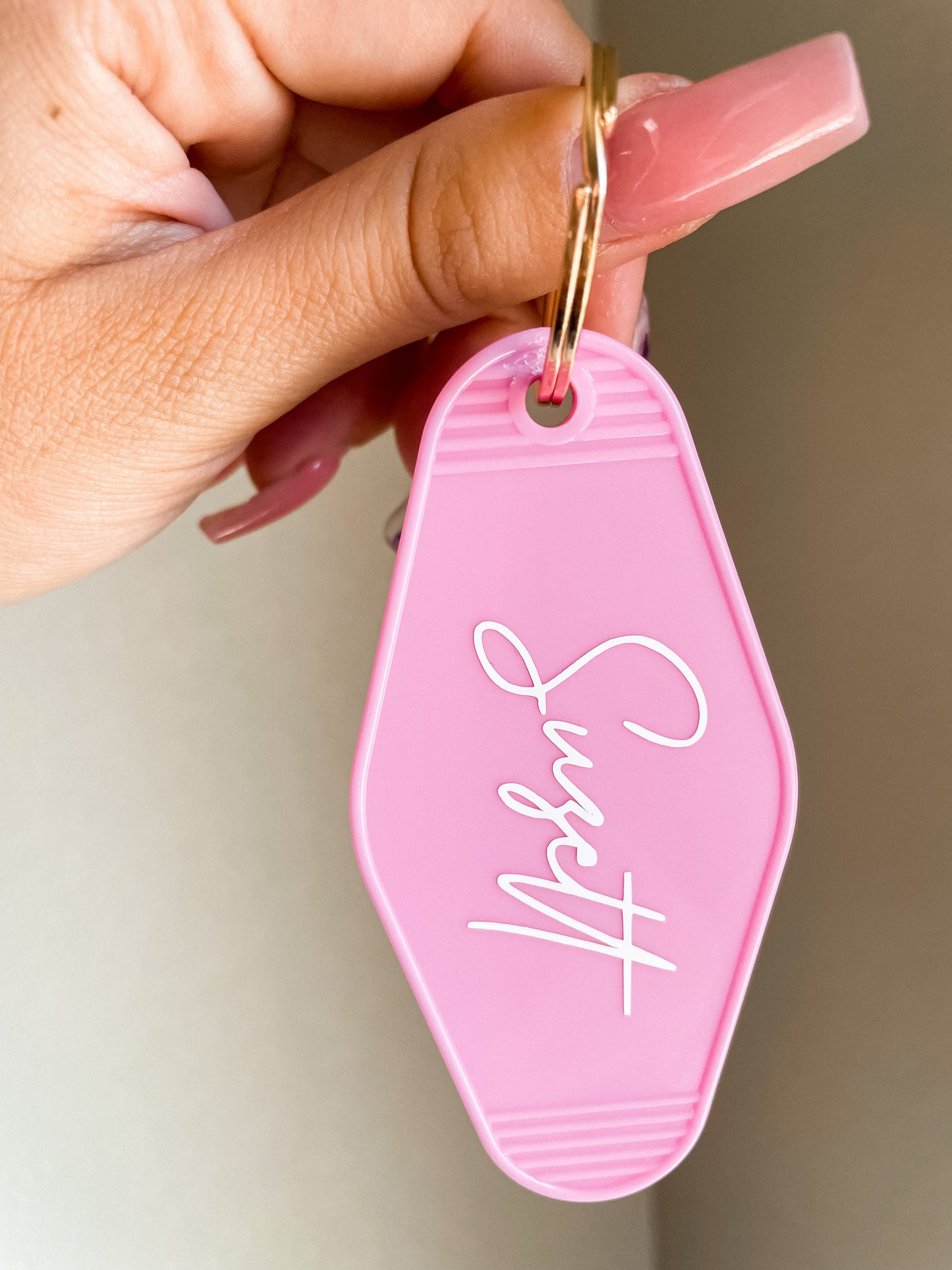 Motel keychain
