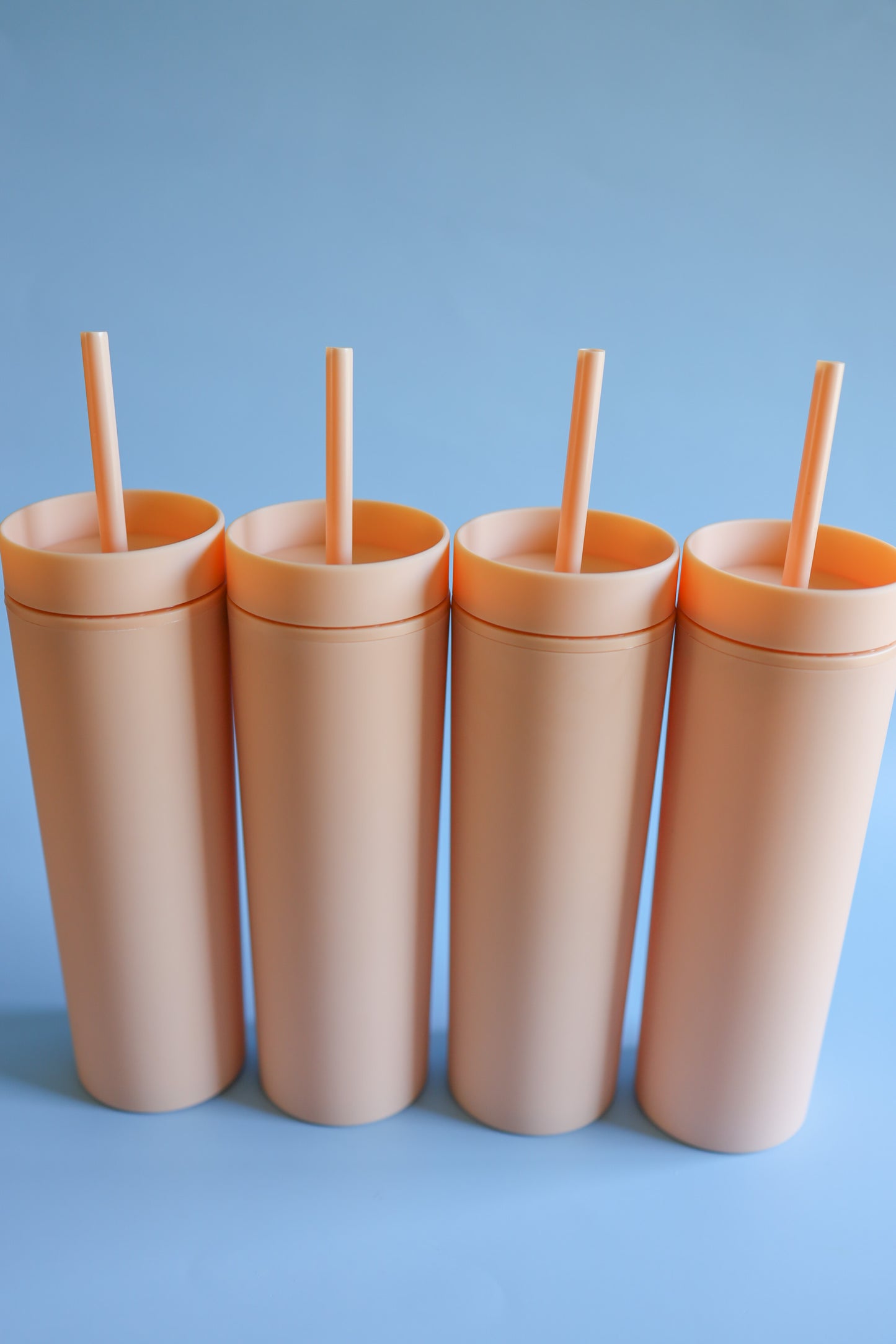 Peach skinny tumblers