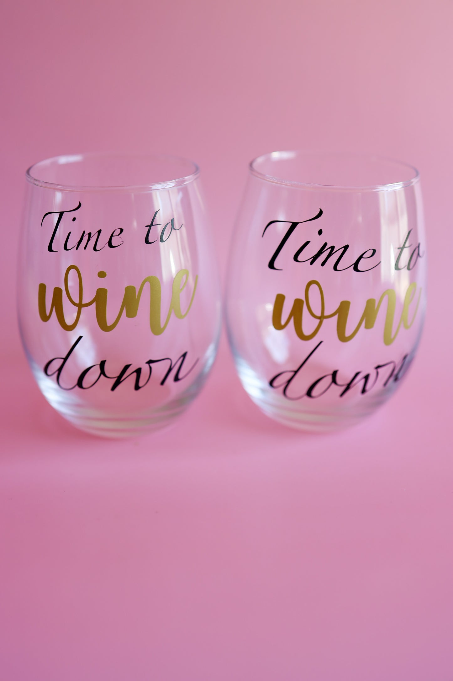 Time to wine down wine glass